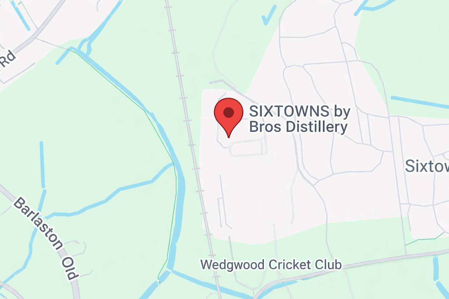 Map showing SIXTOWNS Gin Units at World of Wedgwood